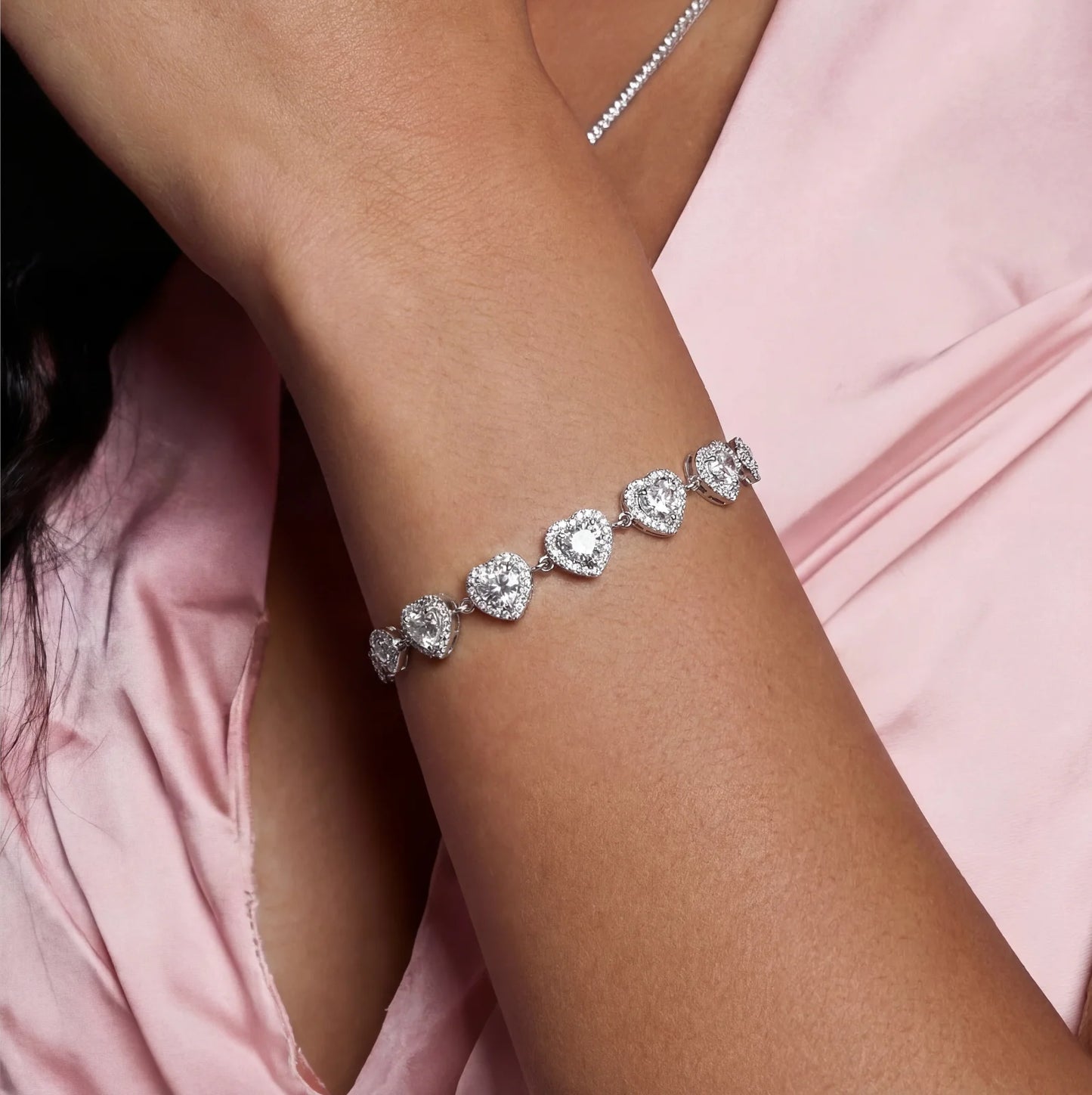 Hearts Moissanite Bracelet