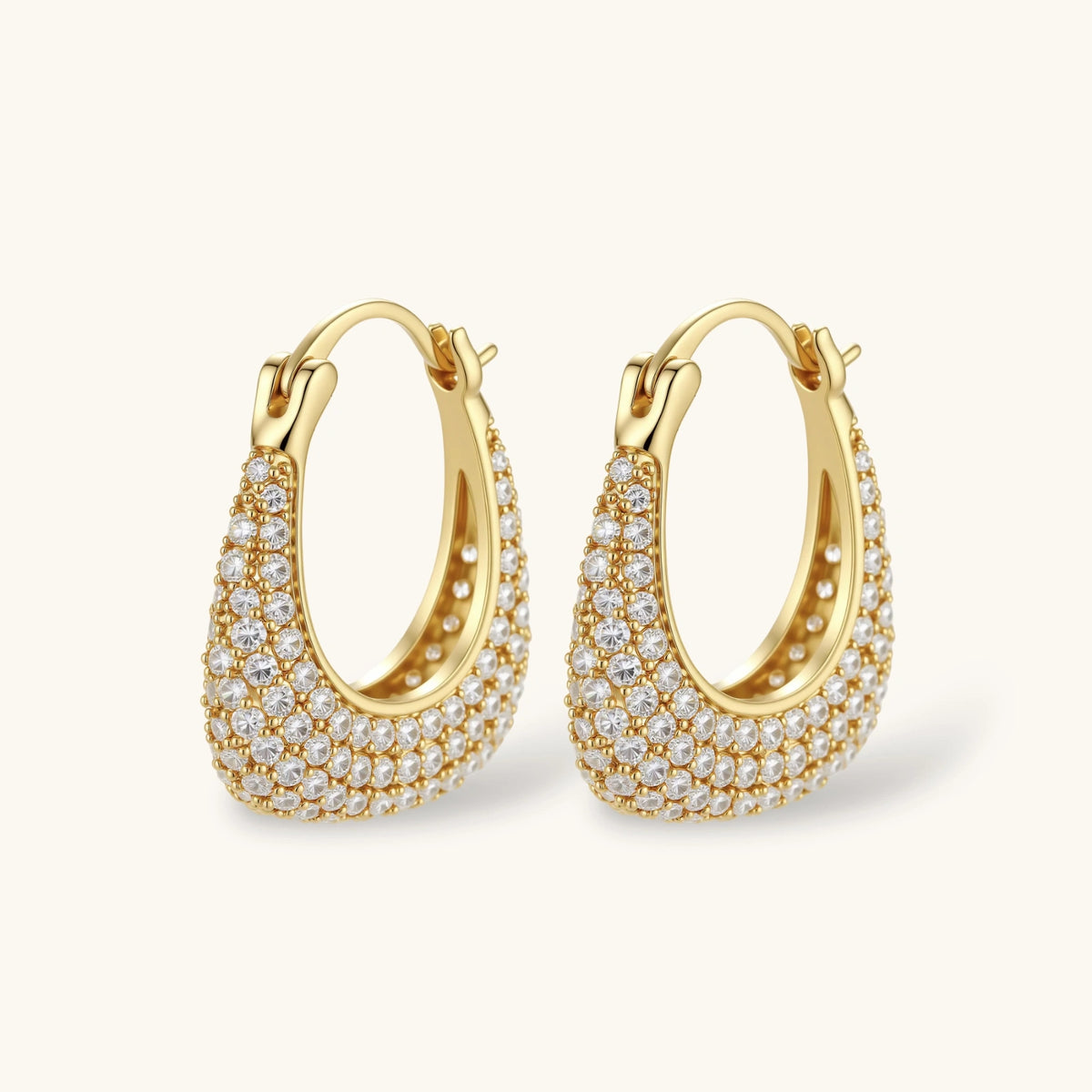 Pavé Crystal Hoops